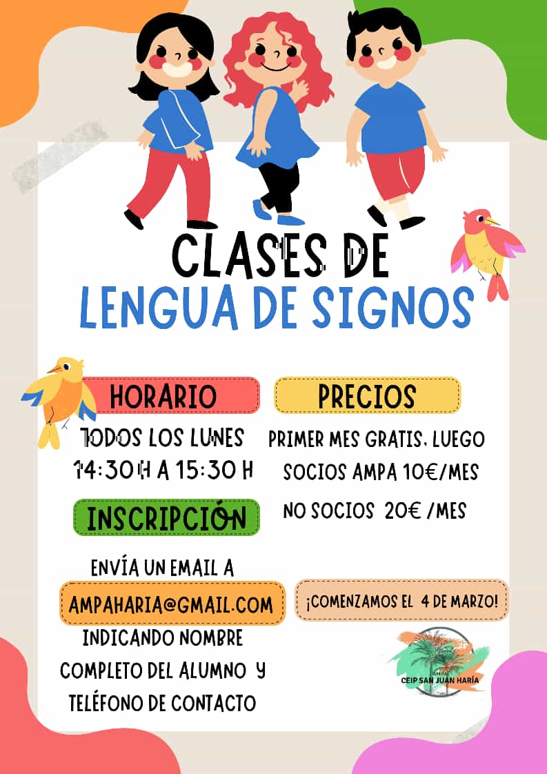 El Ceip San Juan De Har A Pone En Marcha Clases De Lengua De Signos