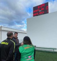 El campo de fútbol Ladislao Rodríguez Bonilla ya cuenta con un nuevo marcador electrónico