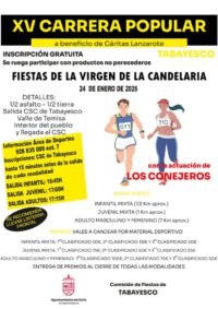 Deporte, solidaridad y familia, protagonistas de la XV Carrera Popular de Haría